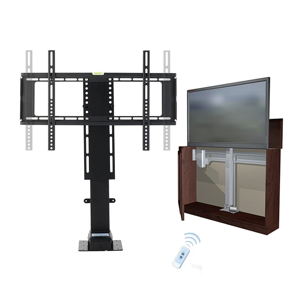 Electric Motorized TV Mount Lift 32 Inch 70 Inch Automatic Drop Down TV Lift 650mm Stroke for Smart Home Cabinet Solutions