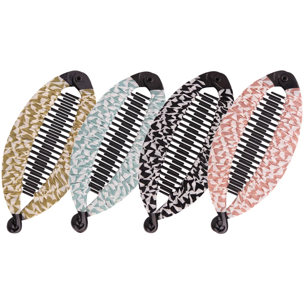 

4pcs Banana Clips For Women Thick Fine Hair Large Heavy Duty Curly Hair Accessories Styling Comb Clips Holders