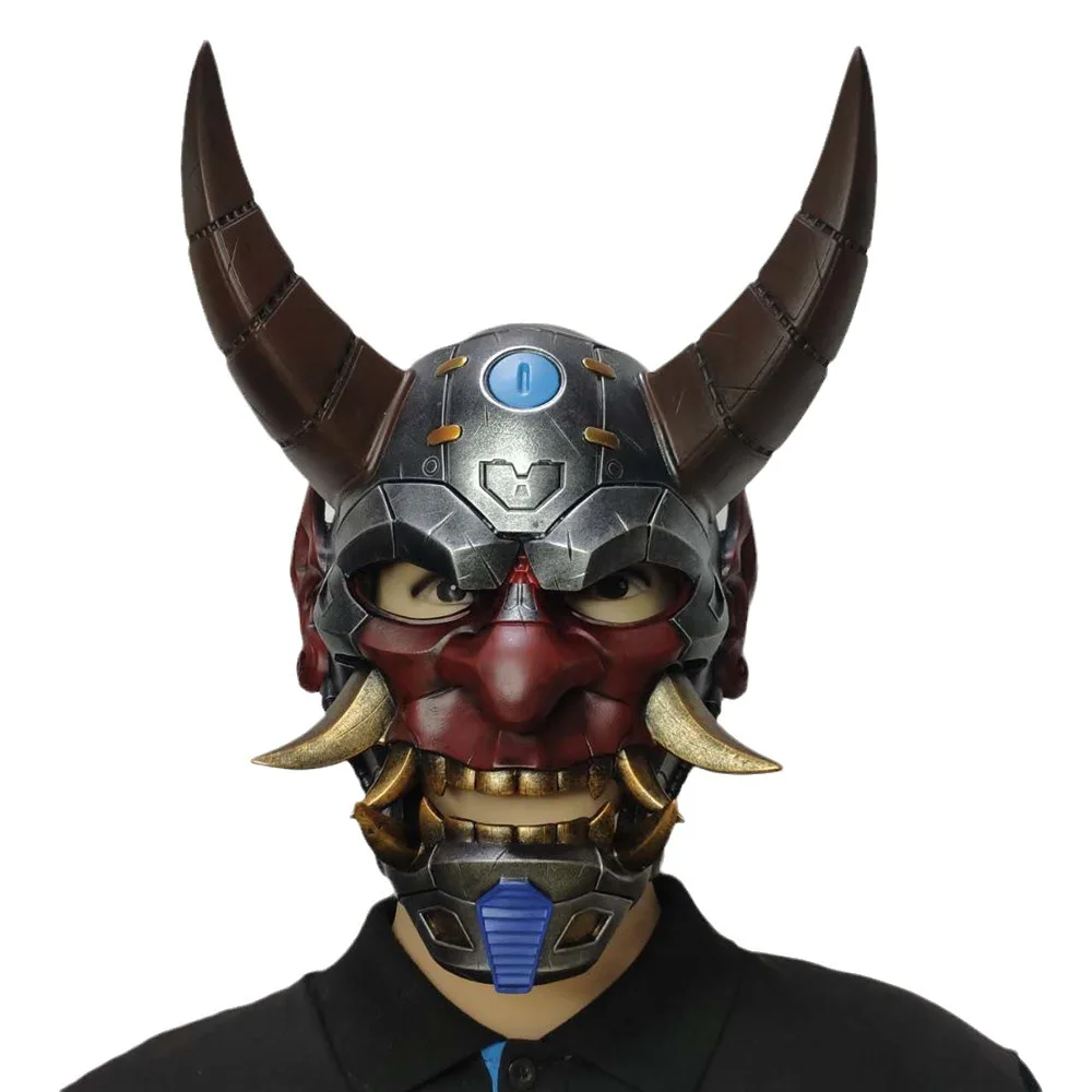 

Japan Mechanical Prajna Hannya Mask High Grade Resin Masks Halloween Masquerade Party Bar Spook House Decorates Props Collect