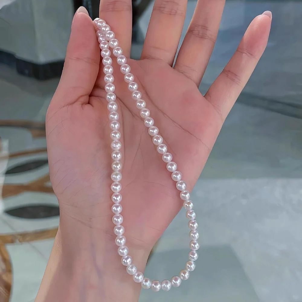 3-4mm AAAA Rare Natural Freshwater Pearl Beads NearRound Women's Jewelry Gift DIY Bracelet Necklace Small Isolated