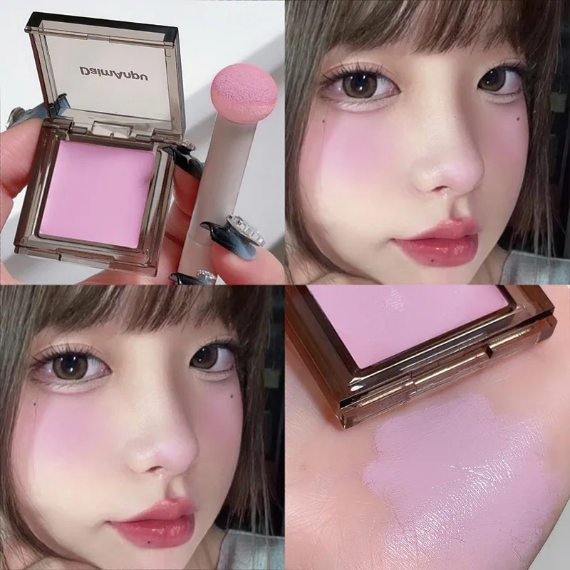 Blush Balm Long Lasting Matte Blue Pink Face Brightening Blushes Ice Cream Natural Cheek Makeup Rouge Tint Cream Cosmetics