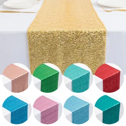 1pcs Sparkly Rose Gold Sequin Table Runners for Weddings Party Christmas Cloth Decor Chemin De Mariage