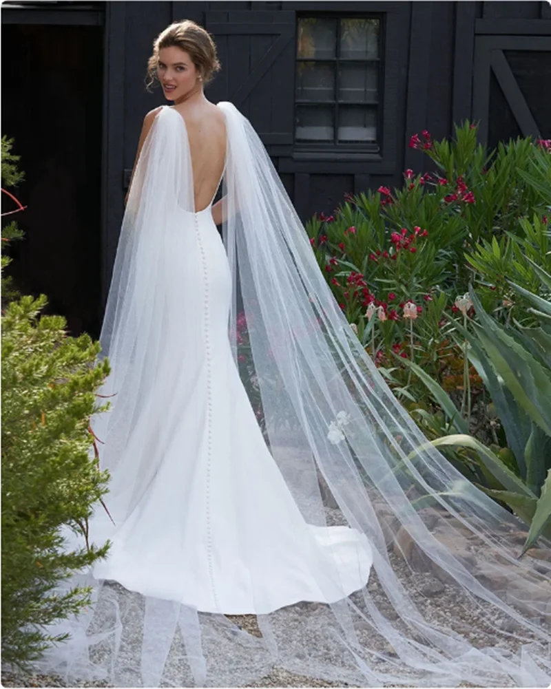 

New Cathedral Length Wings Veil Tulle Bridal Veil