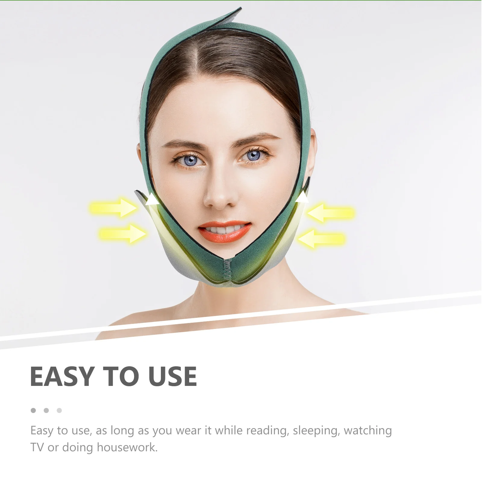 Face Slimming Face-Lifting Bandage Belt Thin Mask Tool Reusable V Line Green Chin Reducer Woman