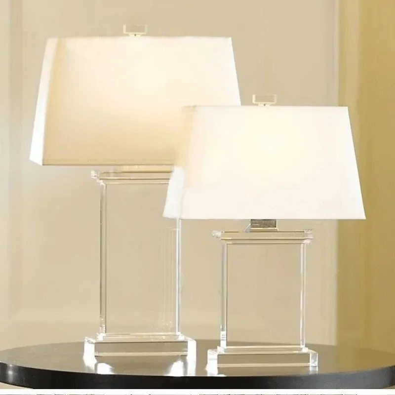 Modern Crystal Table Lamp for Bedroom Bedside Night Light Luxury Decorative Desk Lighting for Living Room Study Hotel Ambient