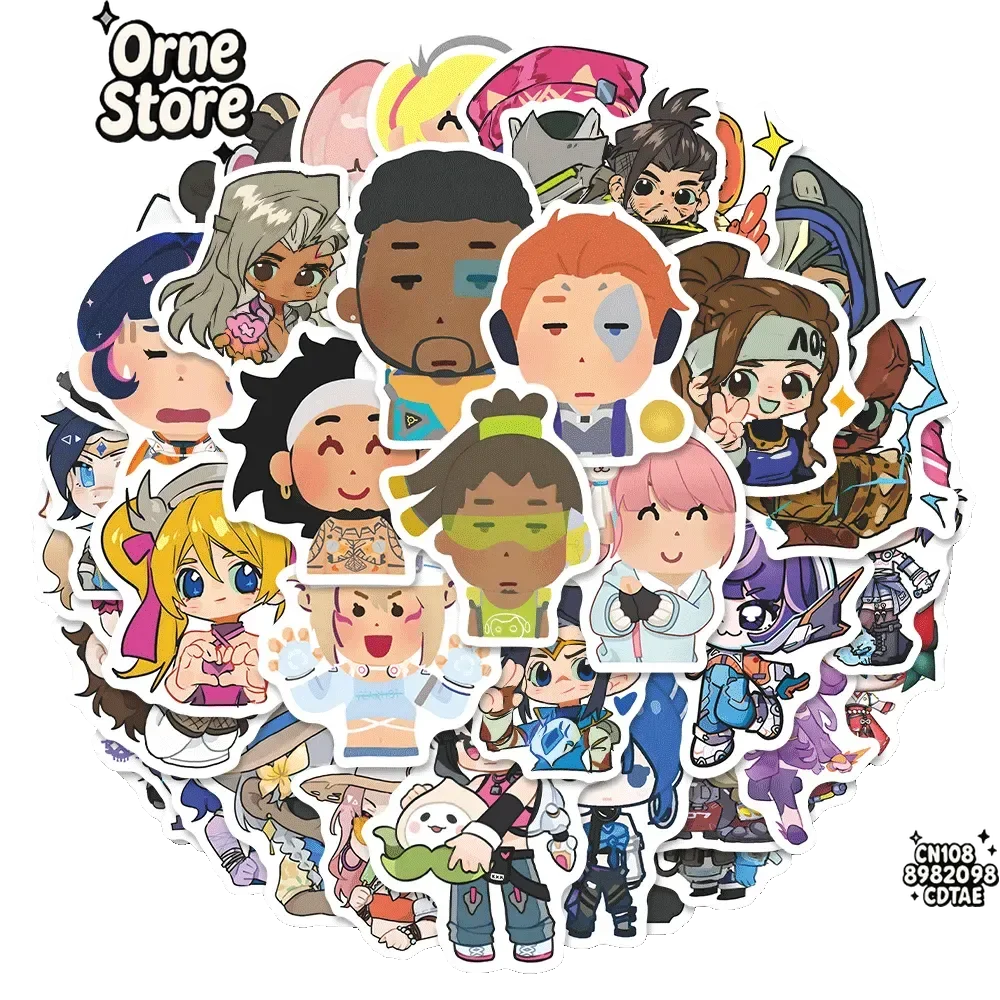 48 ملصقًا رائعًا من Overwatch الإبداعي والممتع لحقائب أجهزة الكمبيوتر المحمولة التي يمكنك صنعها بنفسك وهدايا قابلة للجمع ومروحة زجاجات المياه