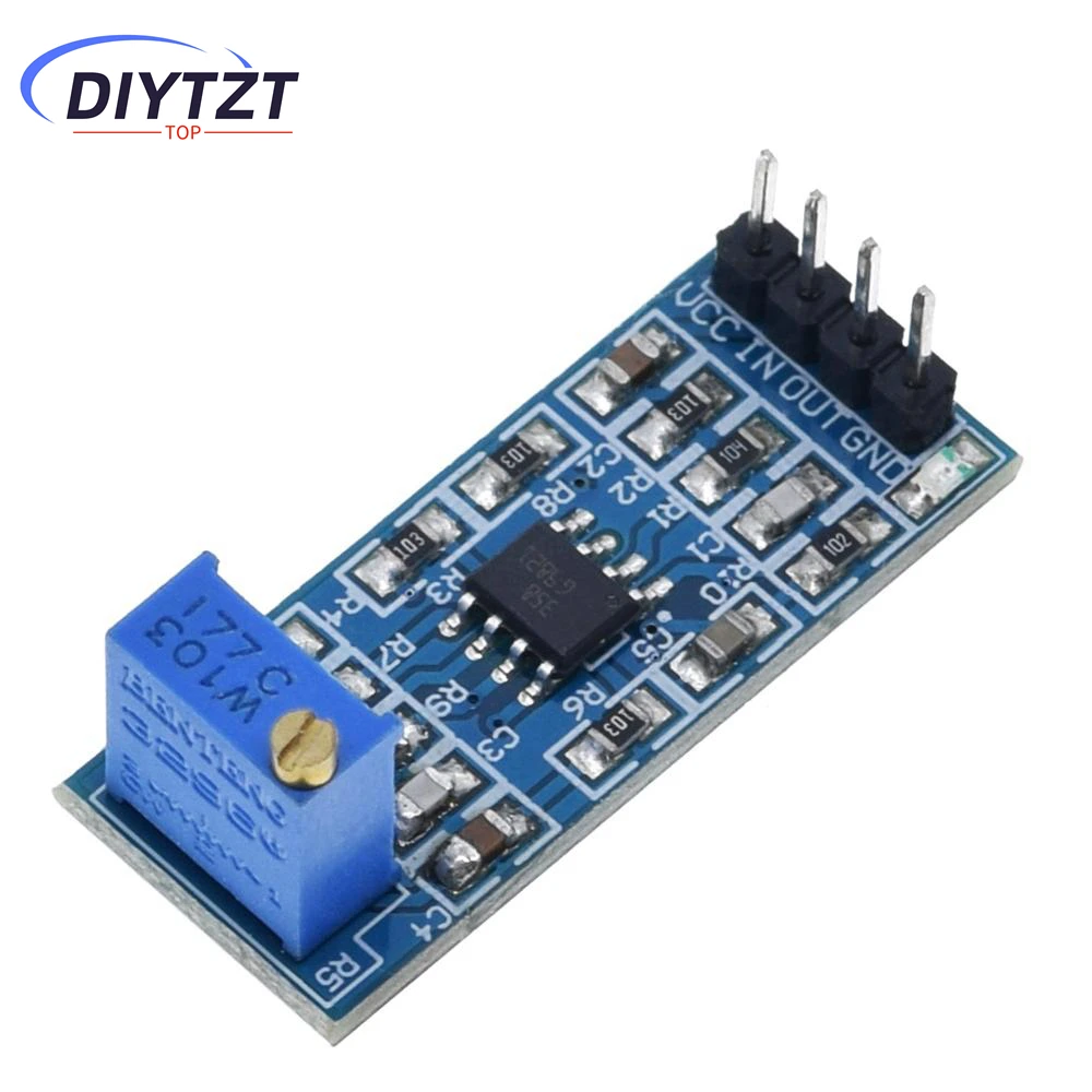 TZT LM358 Modul Amplifier Operasional Amplifikasi Sinyal Penguat 100 Kali 5V-12V Diskon Besar