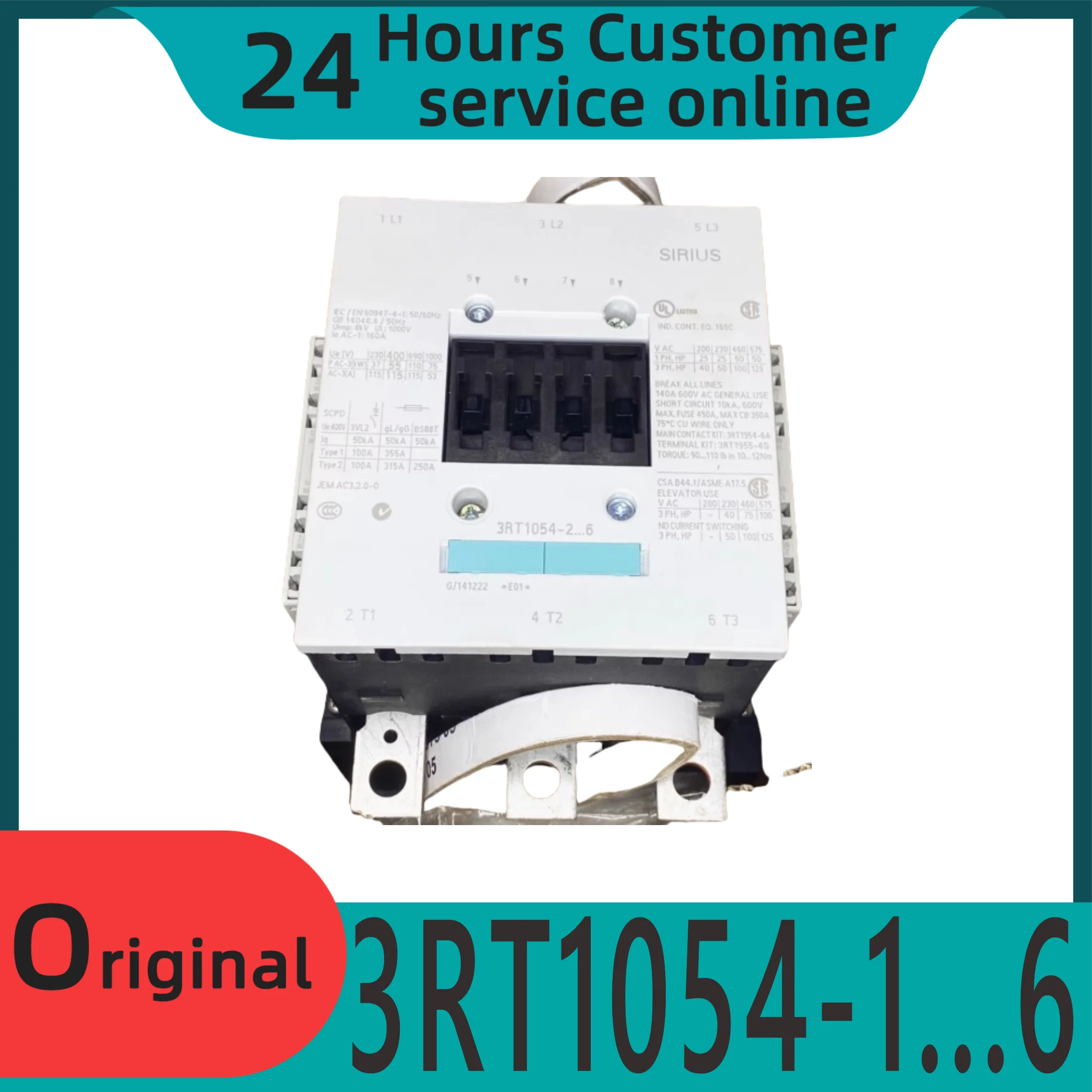 

New original AC/DC contactor 3RT1054-1... 6 3RH1921-1DA11