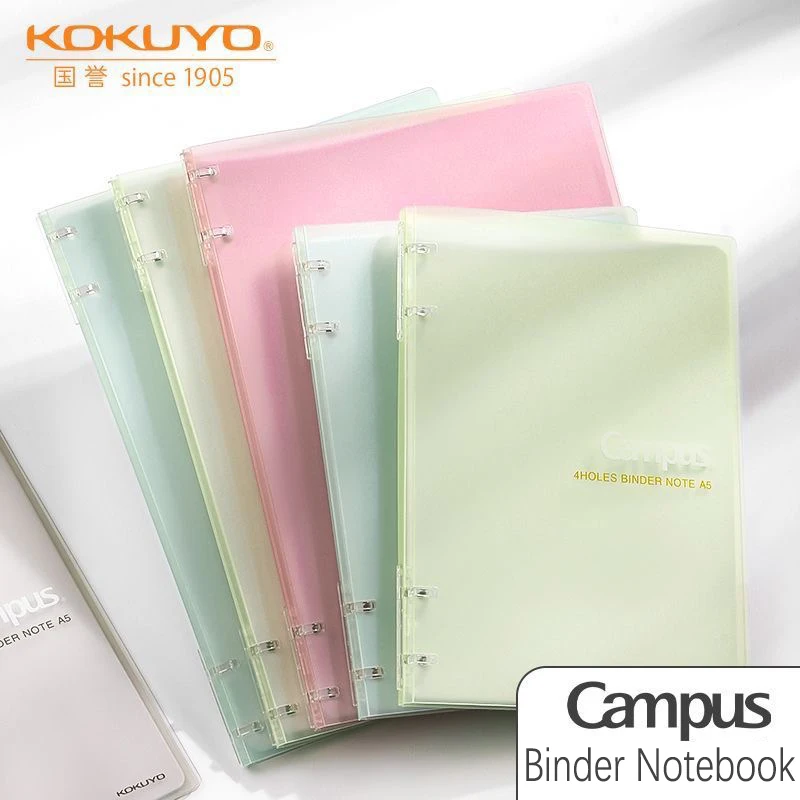 KOKUYO Campus Smartring Loose Leaf Notebook 4 holes Thin Portable Smart Ring Binder Note A5 B5 Easy To Replace paper