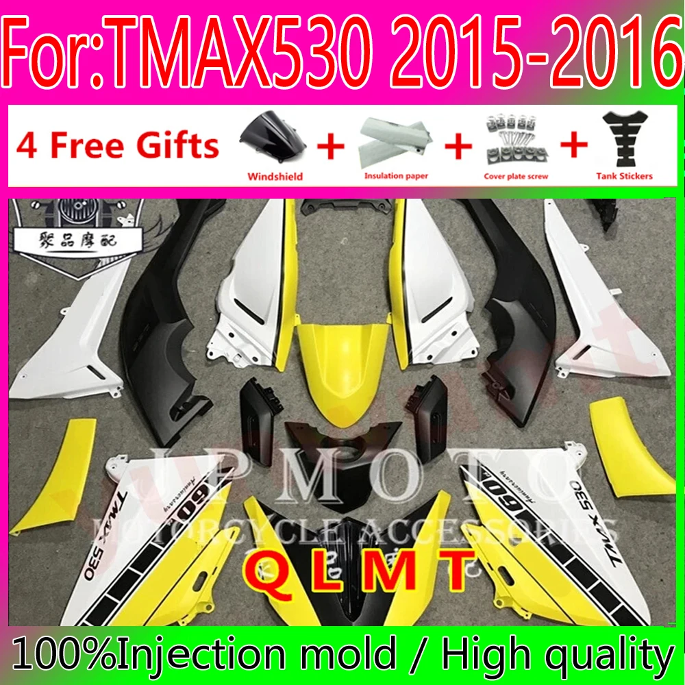 For Yamaha TMAX530 Tmax 530 T-max530 2015 2016 Motorcycle ABS Injection Full Body Shell Fairing Kit 15 16 bodywork fairings