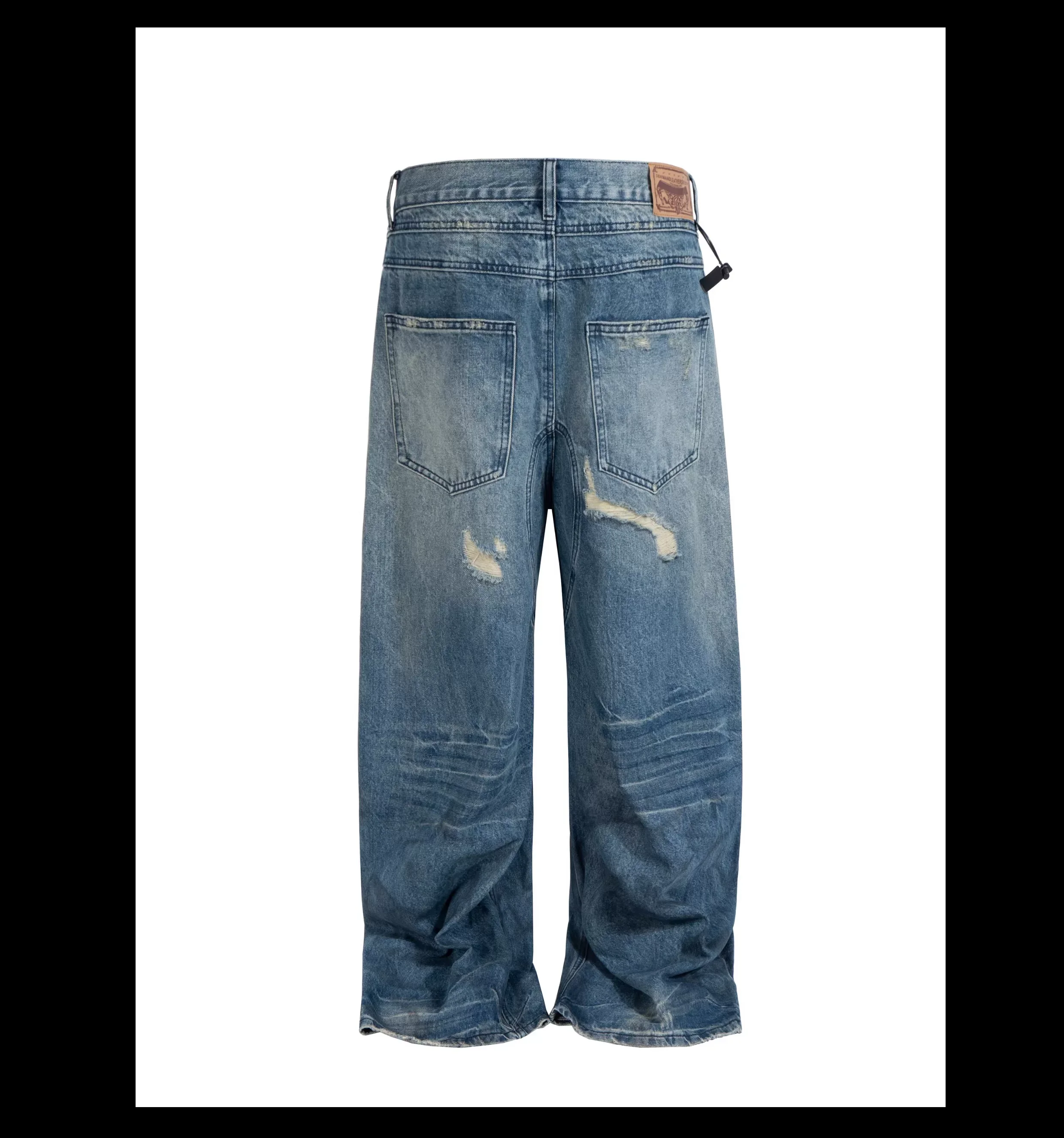 Owen Seak Men’s Jeans Denim Cotton Men Gradient Flared Casual Pants Autumn Designer Luxury Long Trousers