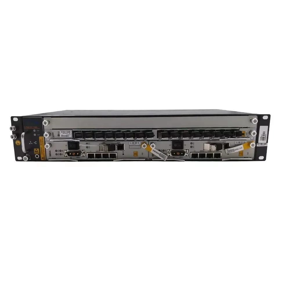 Original New Optical Line Terminal C320 Chassis 16 Port Gpon OLT DC 10G Uplink Board FTTH C++ SFP for Fiber Optic Equipment