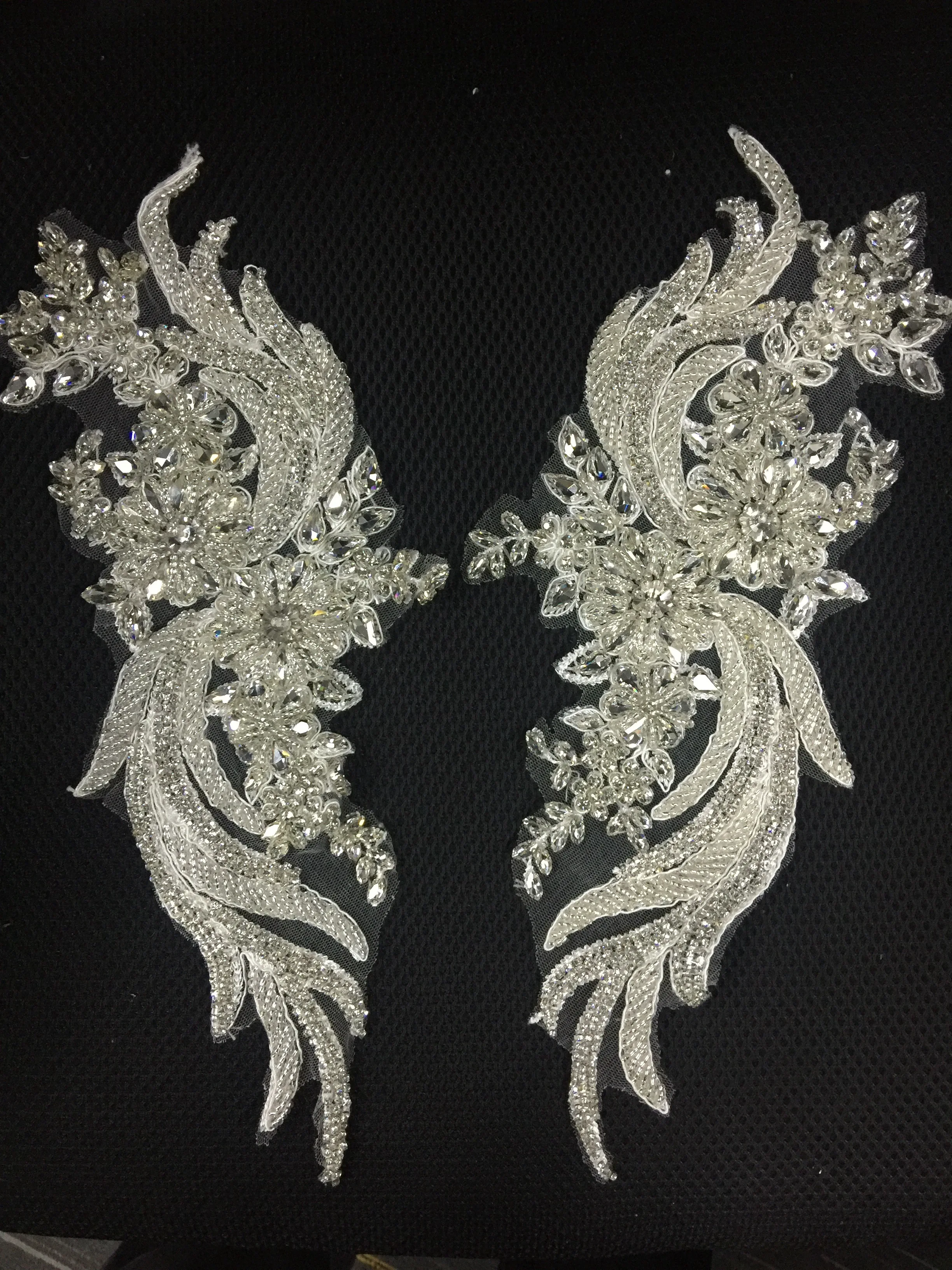 Embroidery Rhinestone Applique for Body Patch, A Lot of Colors, WDP-303, Hot Sale