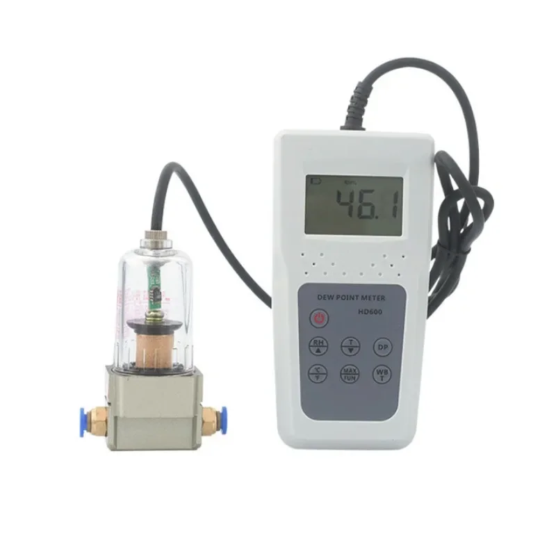 HD600 Air Dew Point Detector Temperature and Humidity Meter Air Wet Bulb Industrial Ambient Temperature and Hygrometer