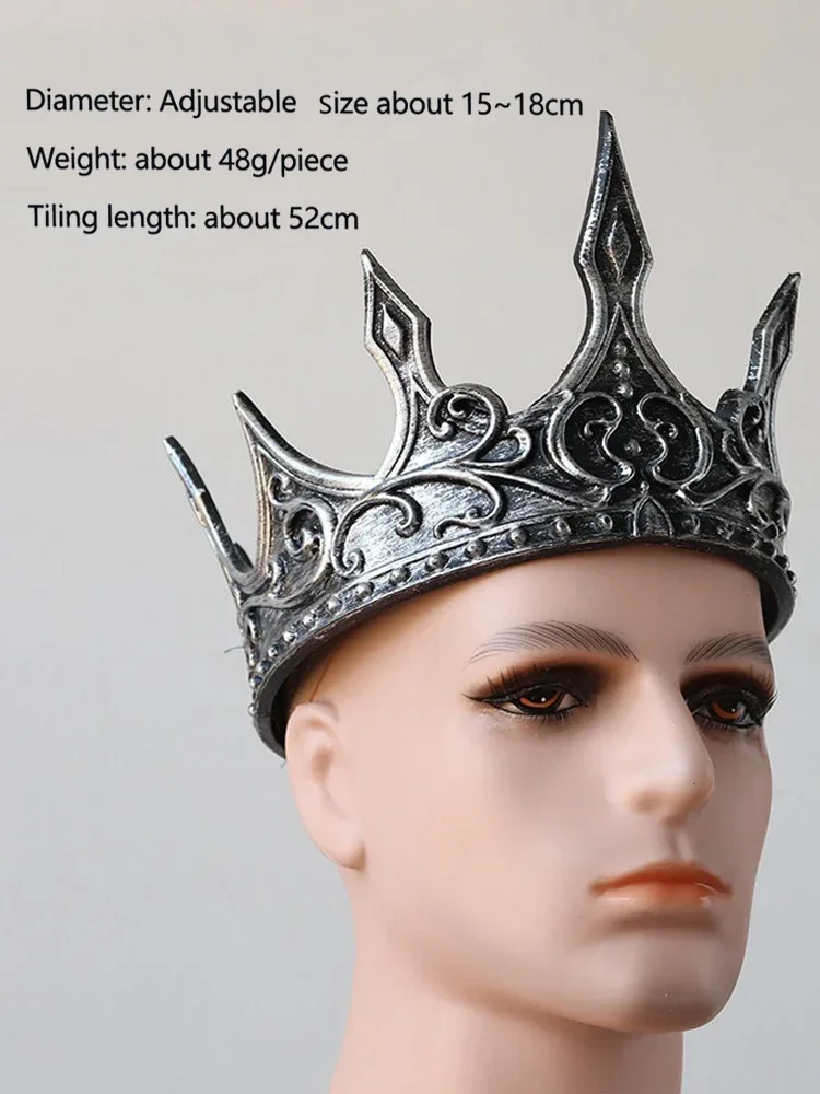 프린스 코스프레 머리띠 할로윈 까마귀 왕관 백설공주와 사냥꾼 파티 드레스업 코스프레 헤드웨어 액세서리 소품 왕관