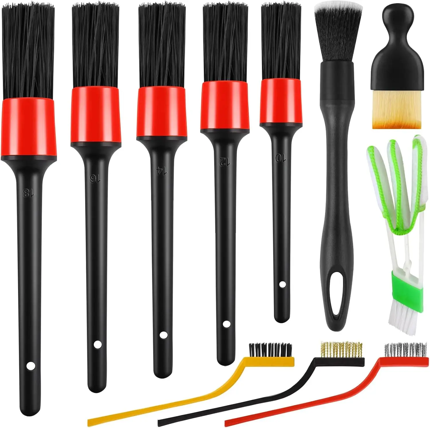 13PCS Car Detailing Brush Set, Car Detailing Brush Kit, Ultra No Soft Scratch Detailing Brush, Car Cleaning Brushes for Interior