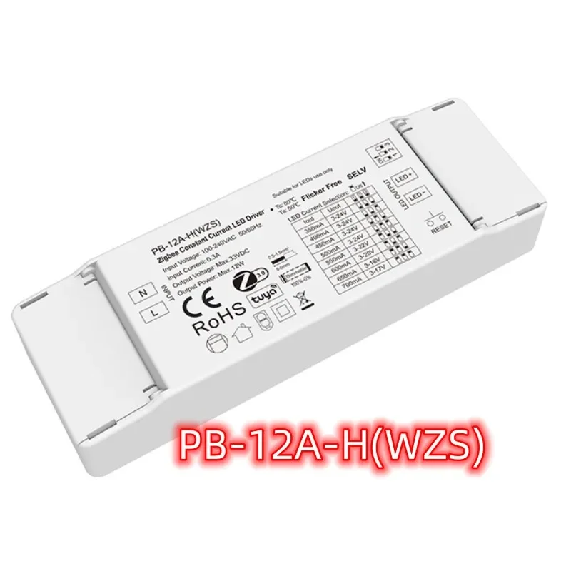 Imagem -03 - Driver de Led de Corrente Constante Zigbee Pb12a-lwzs Canal *100450ma Dc9-45v Pb-12a-hwzs Dc324v Canal *350700ma 12w