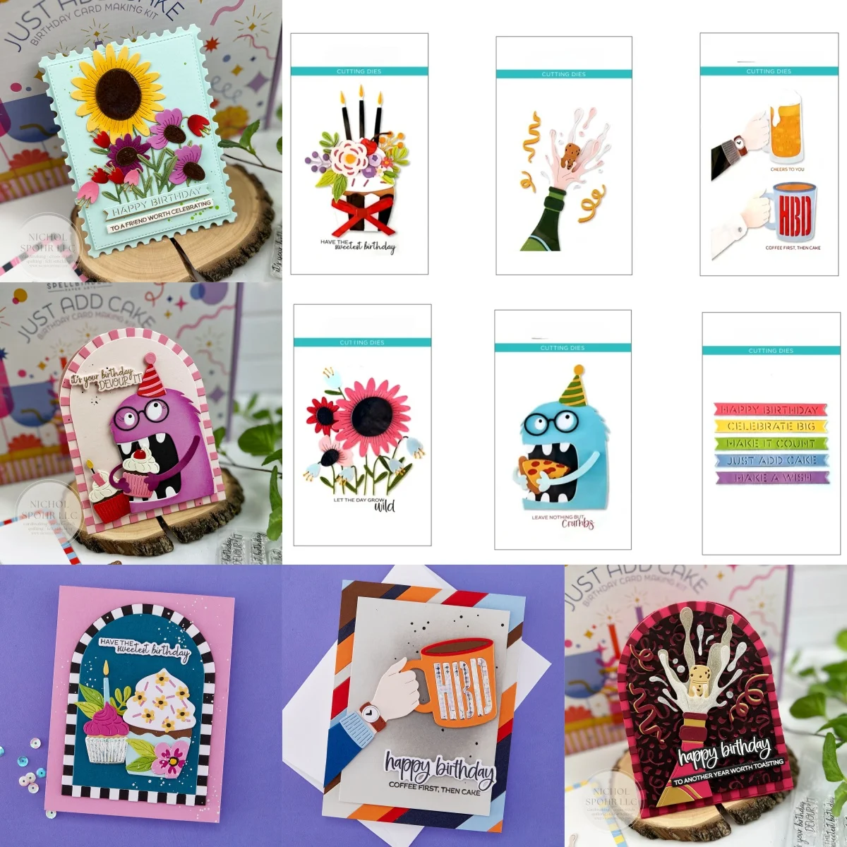 

Новинка апреля 2026: Набор для творчества - металлические вырубные ножи и прозрачные штампы с горячим тиснением для открыток, скрапбукинга, темы: Садовая вечеринка, Торт, День рождения.