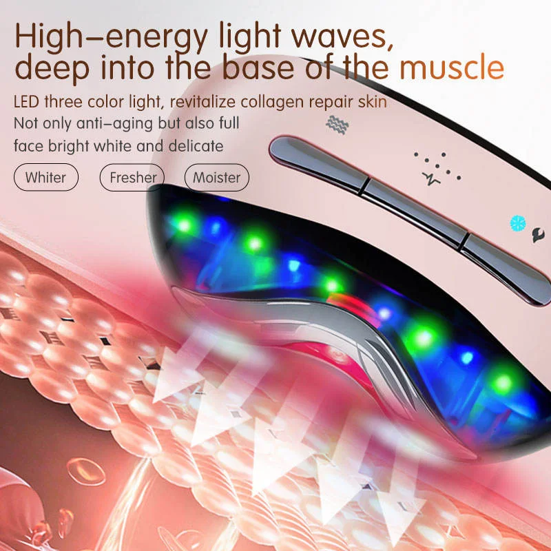 High Frequency Skin Care Facial Sculpt Tool V Face Lift Photon Hot Cold Neck Face Beauty Device Gua Sha Facial Massager