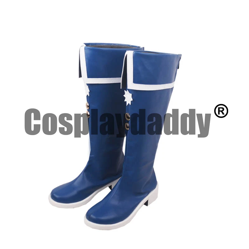 Ensemble Stars! Knights StarFes Leo Tsukinaga Arashi Narukami Cosplay Blue Shoes Fold-over Boots S008