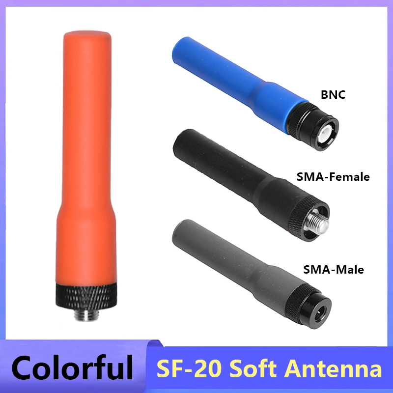 ST20 BNC Short Walkie Talkie Antenna SMA-Female/SMA-Male /BNC Connector Four Colors UHF/VHF 144/430MHz for BAOFENG Walkie Talkie