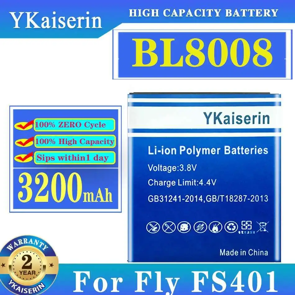 

Stable BL8008 For Fly FS401 3200mAh Mobile Phone Battery