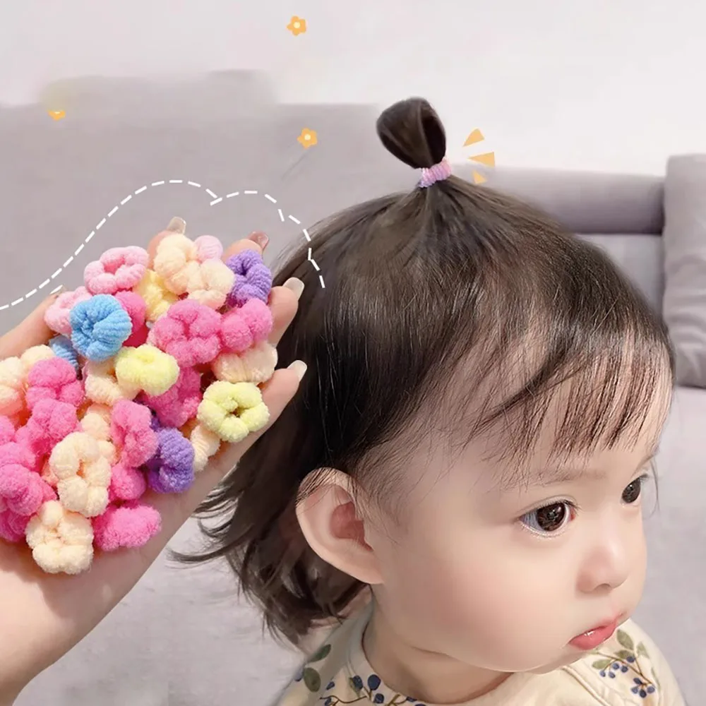 

100-500pcs Children Elastic Hair Bands Girls Colorful Hair Ties Ponytail Holder Rubber Bands Mini Scrunchie Hair Accessories