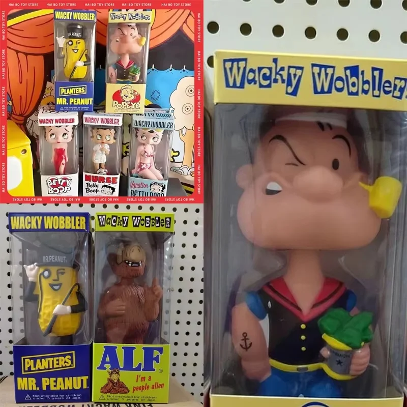 

Anime Figure Popeye the Sailor Man Sexy Betty Bobblehead Mr. Peanut KFC PVC Statue Action Toy Collectible Gifts for Fans ﻿