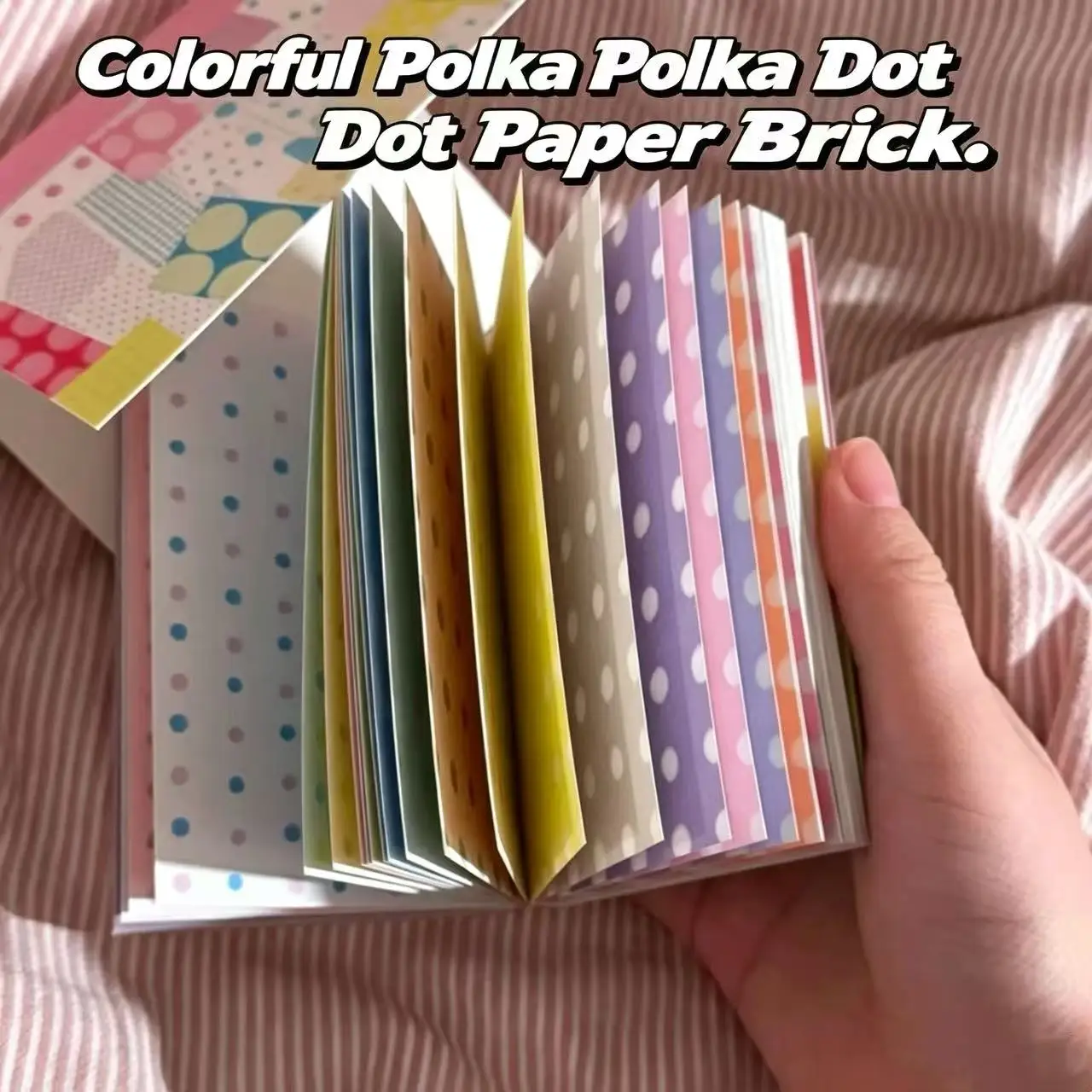 Polka-dot Element Small Paper Bricks High-looking Salt-based Note Book Diy Decoration Material Japanese Non-sticky Message Paper