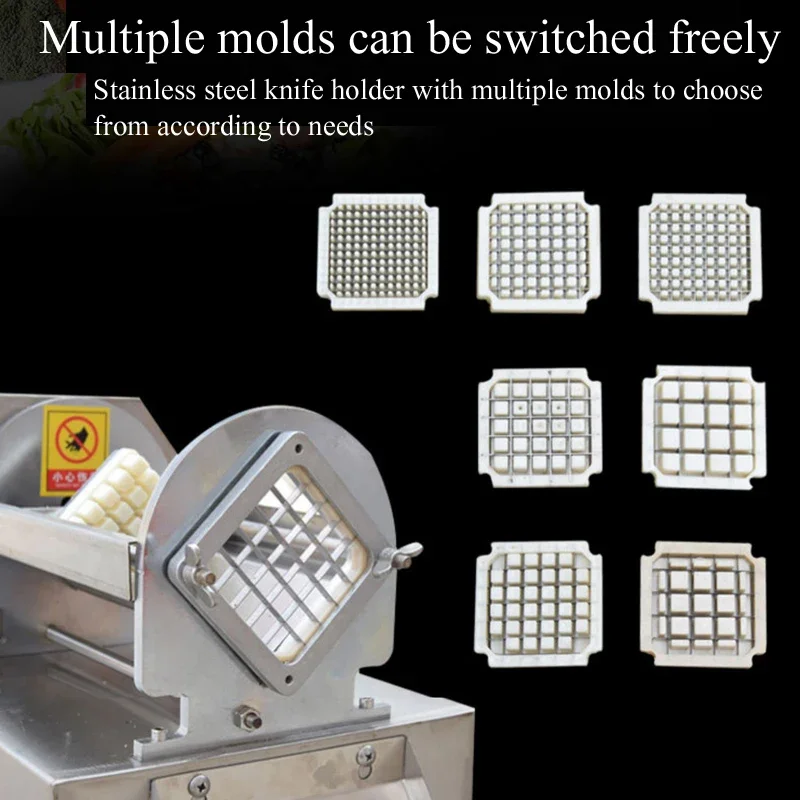 PBOBP Commercial Vegetable Cutting Machine Electric French Fries Machine Stainless Steel Strip Cutter