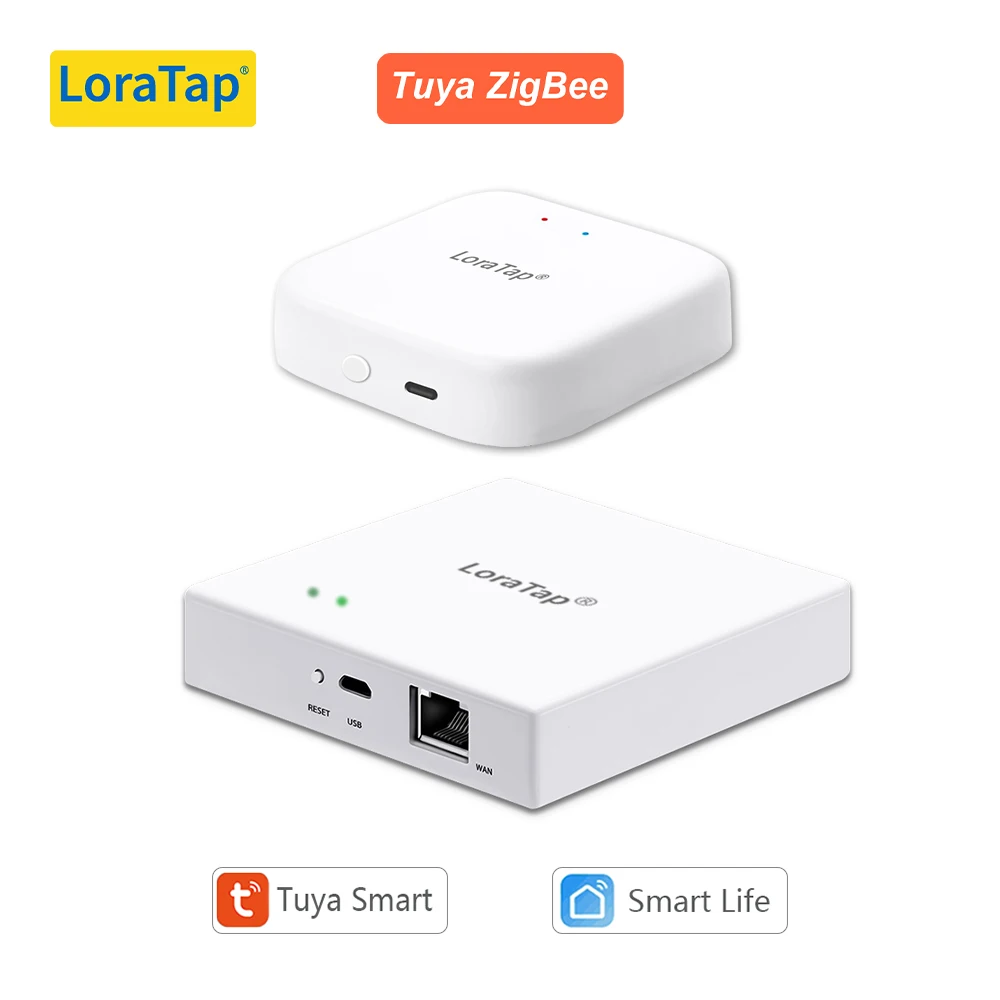 

LoraTap Tuya Multi-mode WiFi ZigBee 3.0 Bluetooth Mesh Gateway Hub Bridge Wireless and Wired Smart Life App Remote Control