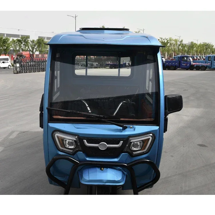 Wholesale Customized Color Closed Cab Electric Trike 50KM/h Cargo Truck  Tricycle