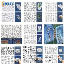 2/4pc Water Soluble Stabilizer Embroidery Stick And Stitch Embroidery Paper Tear Away Embroidery Stabilizers With Flower Pattern