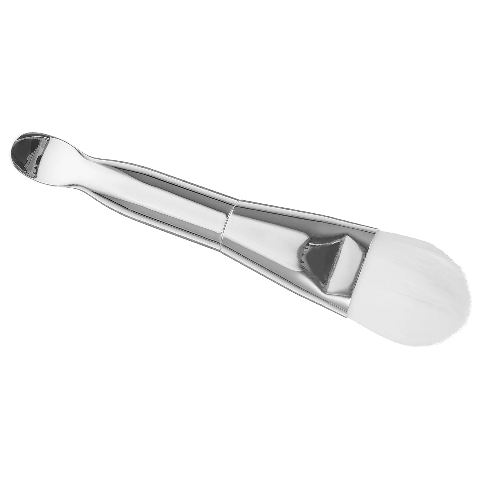 

Double-Ended Facial Mask Brush Applicator Soft Bristles Spoon Design Aluminum Handle Lightweight Cream Scoop Tool for Women 20#