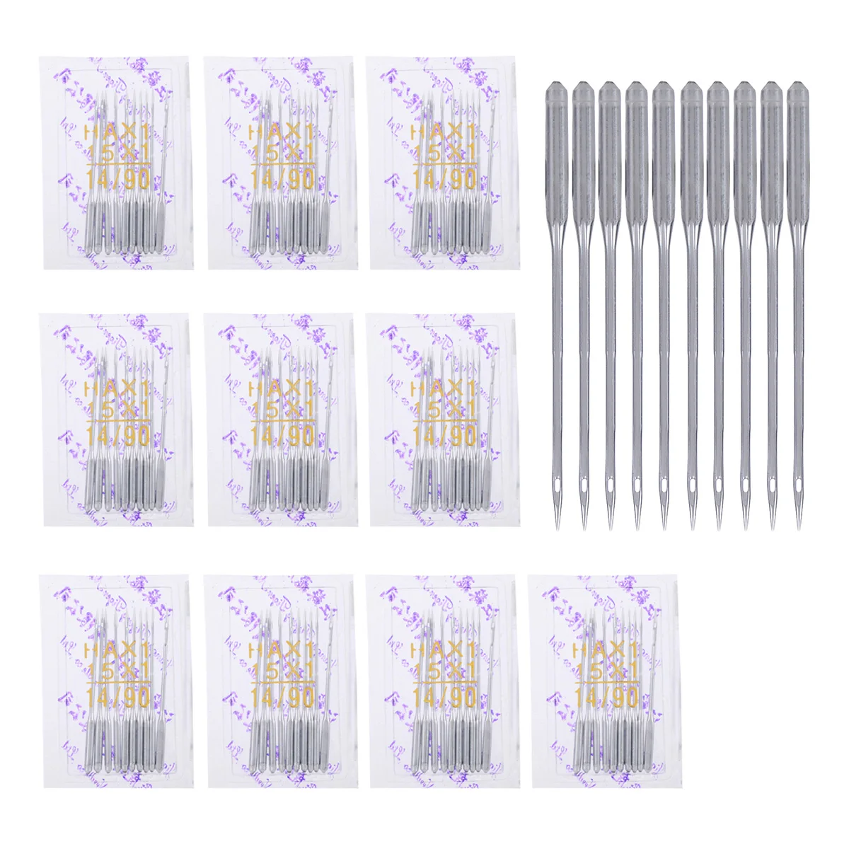 100pcs 14/90 Sewing Machine Needles Stainless Steel Knitting Neddle Set For Brother Singer Toyota Domestic Knitting Machine