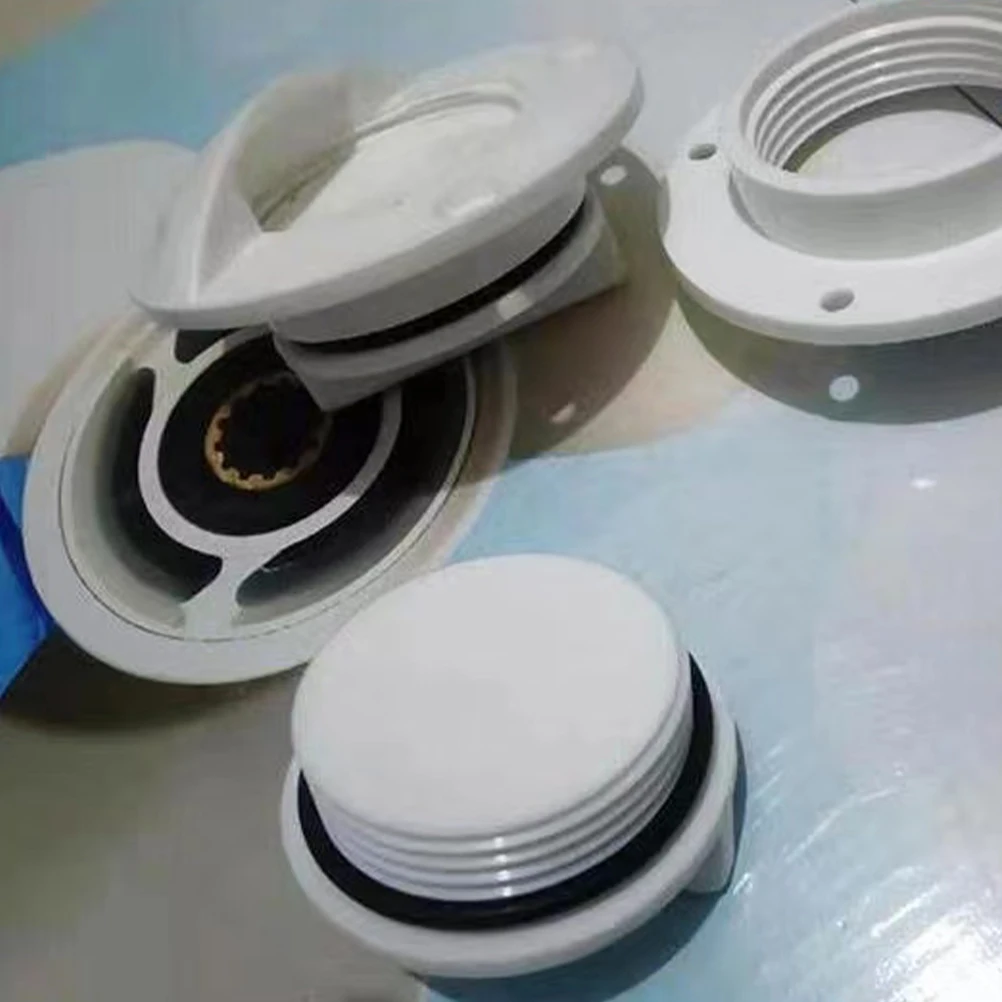 

Plastic Hull Drain Valve Accessories Boat Scupper Fitting Water Outfall For Yacht Marine Durable Efficient Drainage White Color