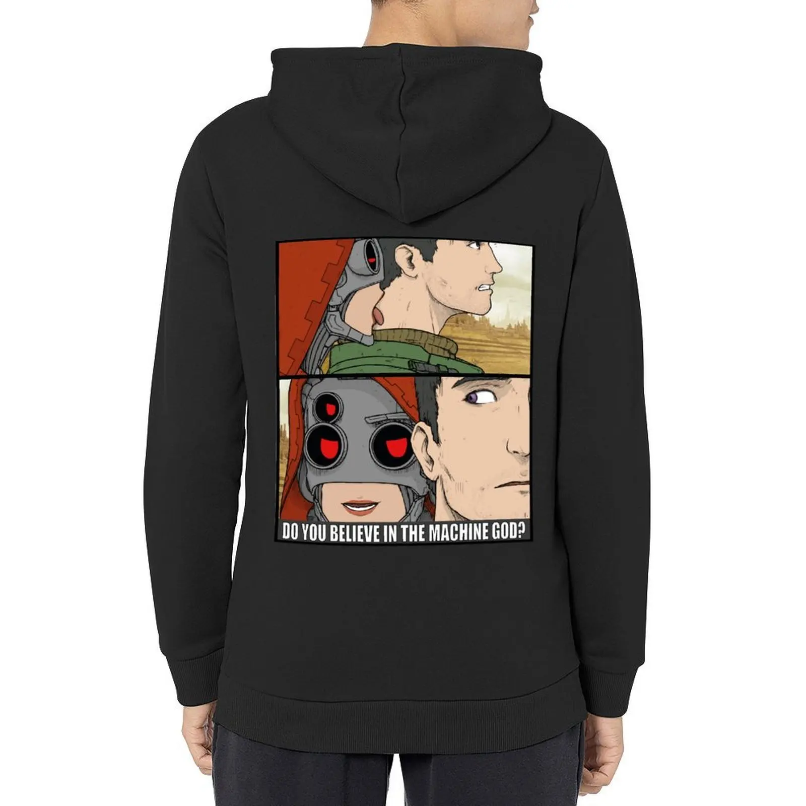

Do You Believe In The Machine God Admech TechPriestess Print Hoodie male clothes autumn autumn jacket men hoodie streetwear