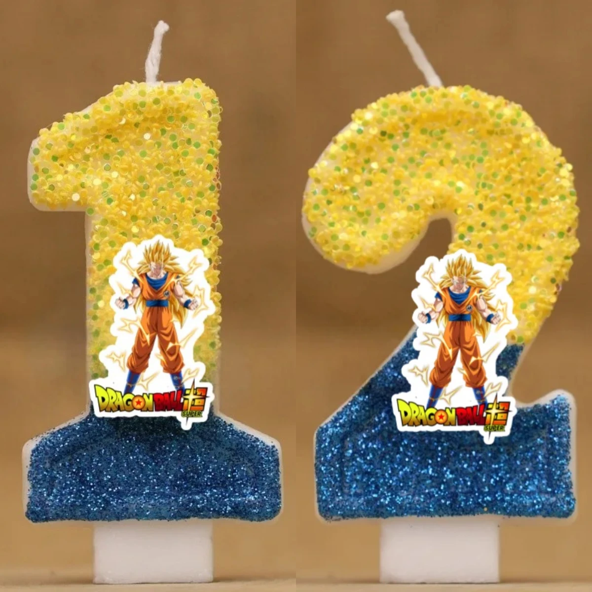 Dragon Ball Son Goku Digital Candle Number 0-9 Kids Birthday Cake Decoration Supplies Cartoon Anime Party Accessories Supplies