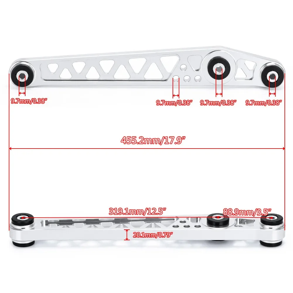 Brazo de Control inferior trasero de aluminio Billet de alta calidad + soporte de submarco para Honda Civic EK LCA-1001 1996-2000 nuevo