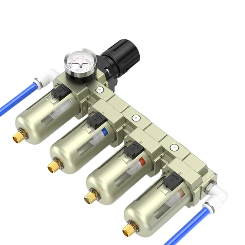 

CWFFF высокоточный четырехкратный воздушный фильтр прецизионный воздушный компрессор источник воздуха обработка газа 1/4 3/8 1/2 3/4 насос водоотделитель