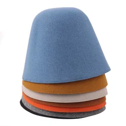 Autumn Winter Japanese Wool Felt Fisherman Hat Female Simple Retro Dome Hat To Keep Warm British Fisherman Hat Basin Hat Gorras