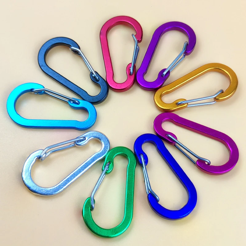 Carabiner Clip Set para Turista, Pequenos Ganchos, Pesca ao ar livre, Camping, Ciclismo, Caminhadas, Multi Tool, Keychain Buckle, Mosquetões, 12Pcs