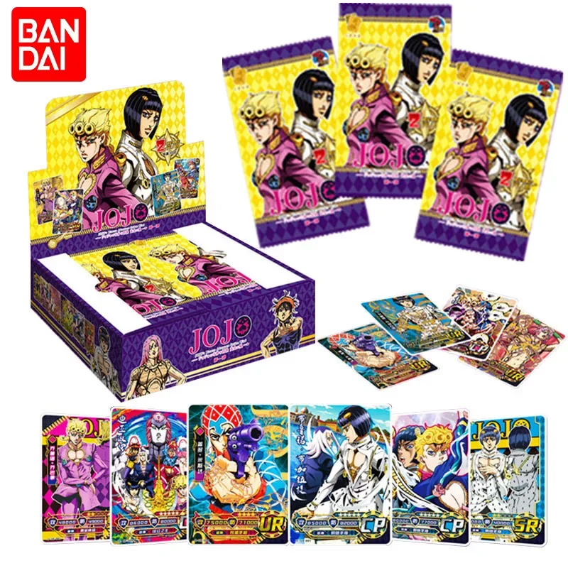 Anime japonês Jojo Bizarre Adventure Character Card Collection, Caixa de Cartas Raras, Cartão de Colecionáveis para Crianças, Presentes Infantis,