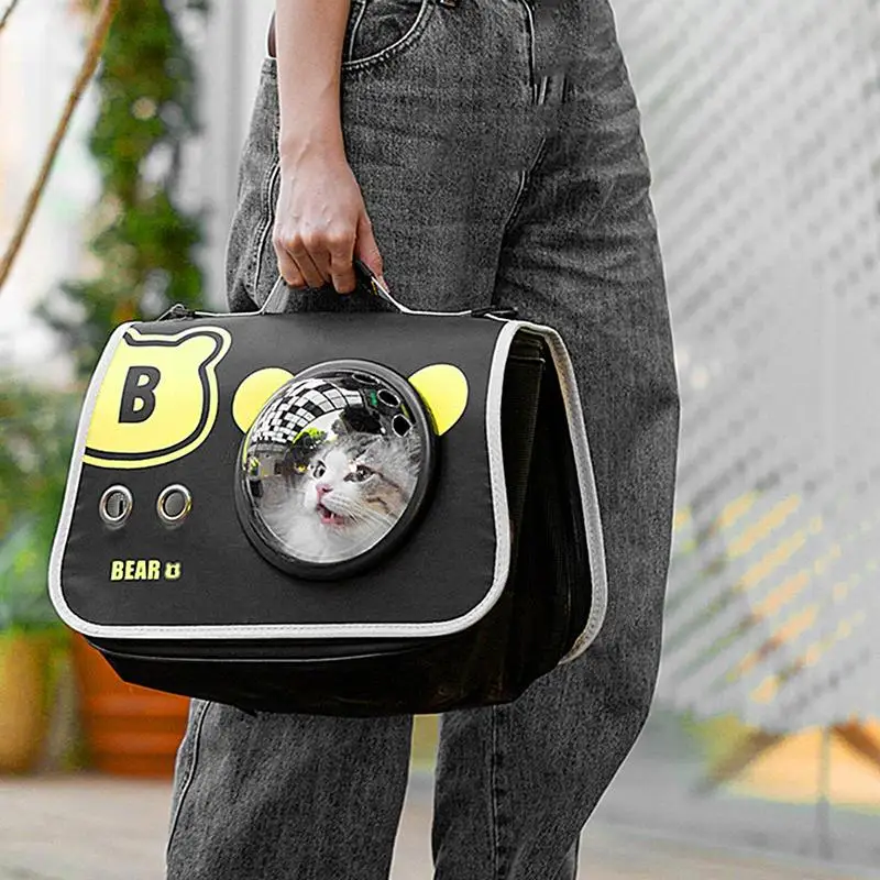 Cat Travel Carrier Travel Cat Bag Pet Carriers Crossbody Cat Carrier With Window Dog Carrier Bags Pet Travel Backpack For Cats