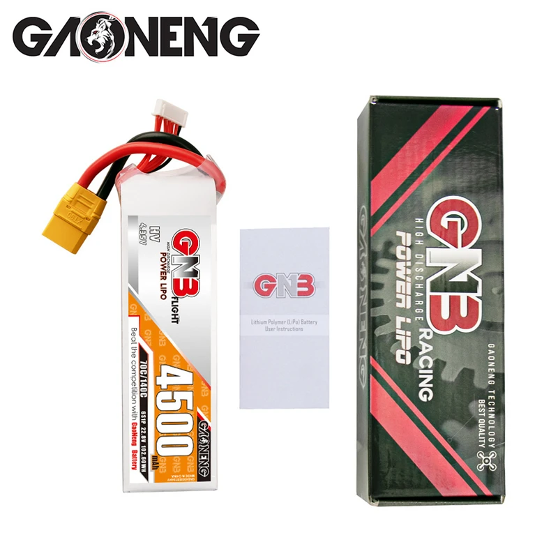 HV MAX 140C GNB 22.8V 4500mAh Lipo Battery For FPV Drone RC Helicopter Car Boat Tank UAV Part With XT90S 6S 22.8V Battery