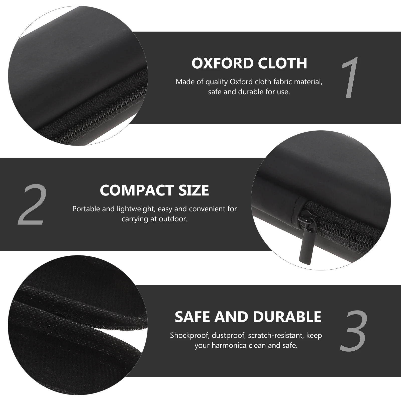 

Harmonica Pouch Protector Storage Bag Bags Outdoor Black Oxford Cloth Holder Travel