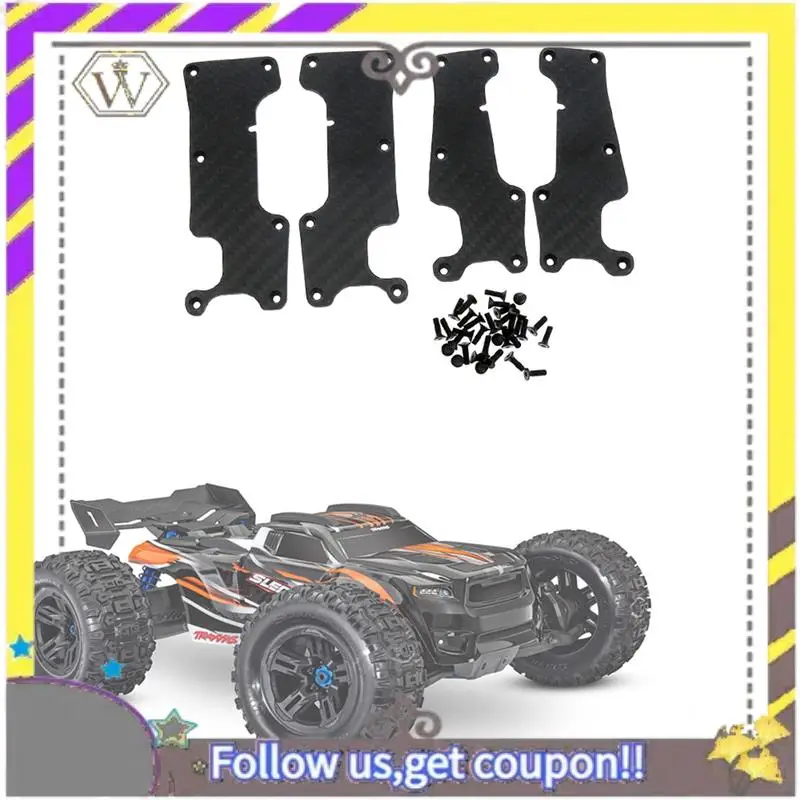 

Новая крышка рычага подвески из углеродного волокна 9633 9634 для 1/8 Traxxas Sledge 95076-4, обновления радиоуправляемого автомобиля, детали, аксессуары
