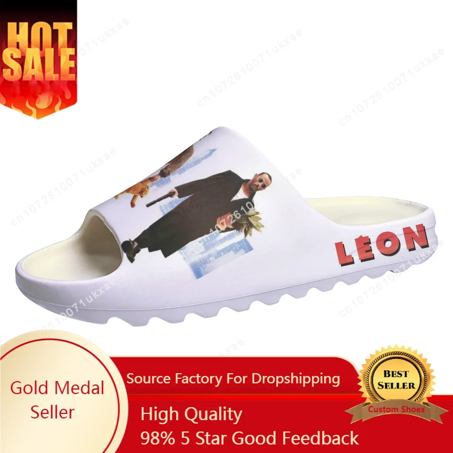 LEON The Professional Léon Soft Sole Sllipers Home Clogs Customized Step On Water Shoes Mens Womens Teenager Step in Sandals