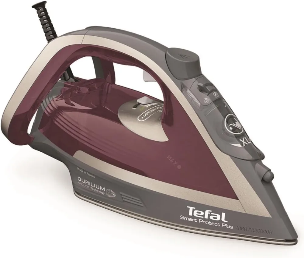 Tefal FV6870 Smart Protect Plus Plancha de Vapor, Rojo y Gris