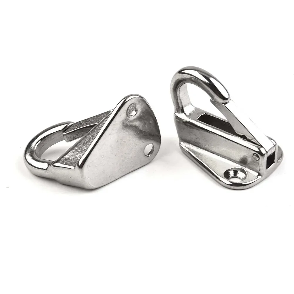 2PCS 316 Stainless Steel Fending Hook Spring Clip Fender Eye Hooks Marine Boat Hardware Accessories Sail Tug Fender Hook